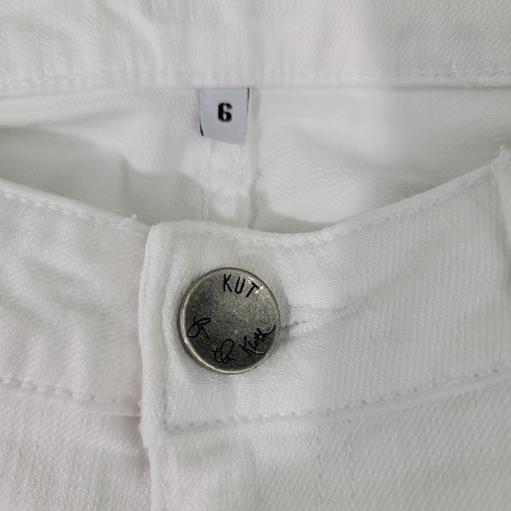Kut from the Kloth White Denim Jean Shorts - Picture 7 of 10